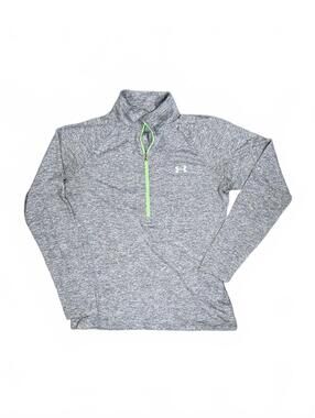 Under Armour Heatgear Women's Blue Heather Quarter Zip Pullover Size Large